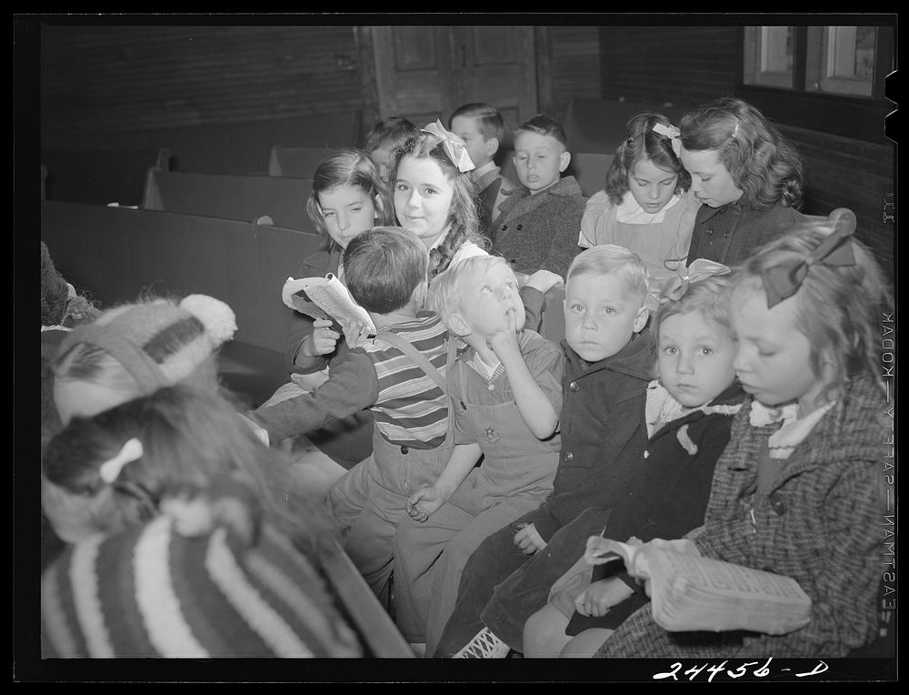 [Untitled photo, possibly related to: Youngest Sunday school class, singing hymns. Dailey, West Virginia]. Sourced from the…