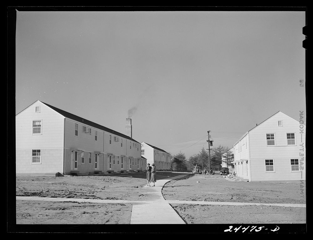 Greenbelt defense housing. Maryland. Sourced from the Library of Congress.