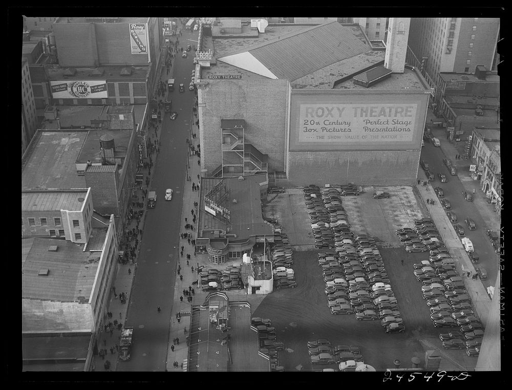 Parking lot, midtown Manhattan, New York City. Sourced from the Library of Congress.