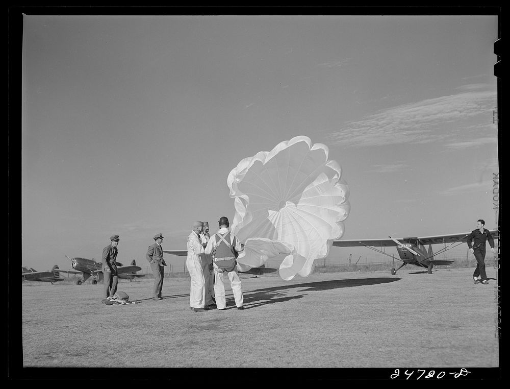 [Untitled photo, possibly related to: Fort Worth, Texas. Meacham Field. Instructor and students]. Sourced from the Library…