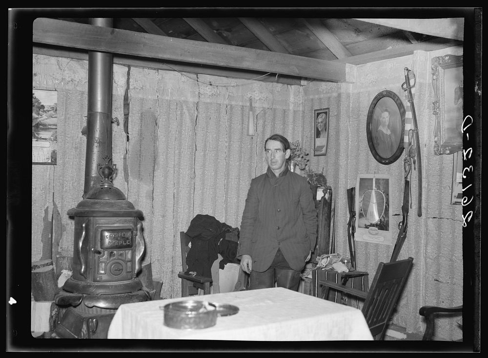E. Cylyea, who lives with his mother in a remodeled chicken house. Oswego County, New York. Sourced from the Library of…