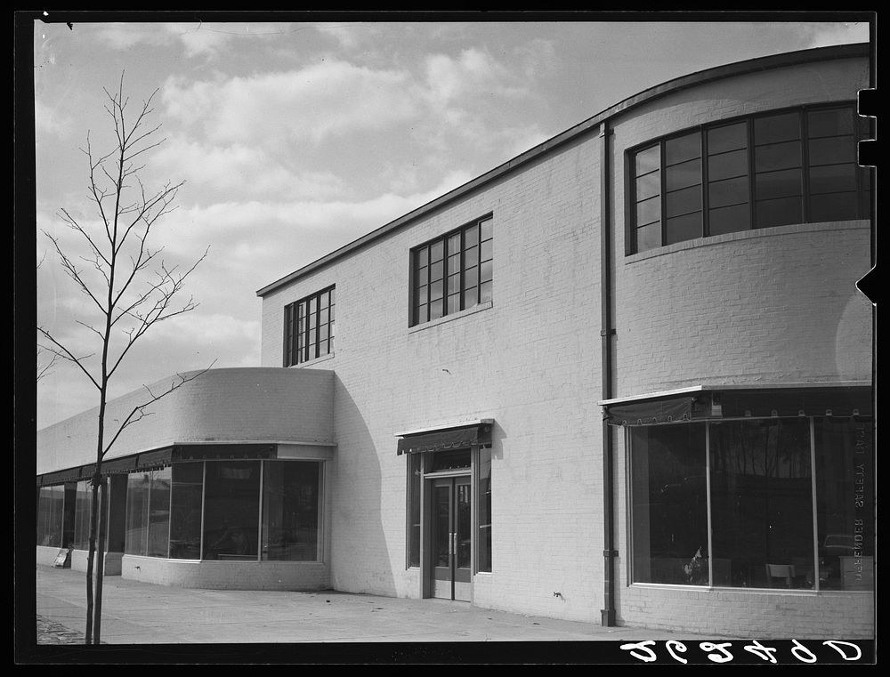 Store buildings. Greenbelt, Maryland. Sourced from the Library of Congress.