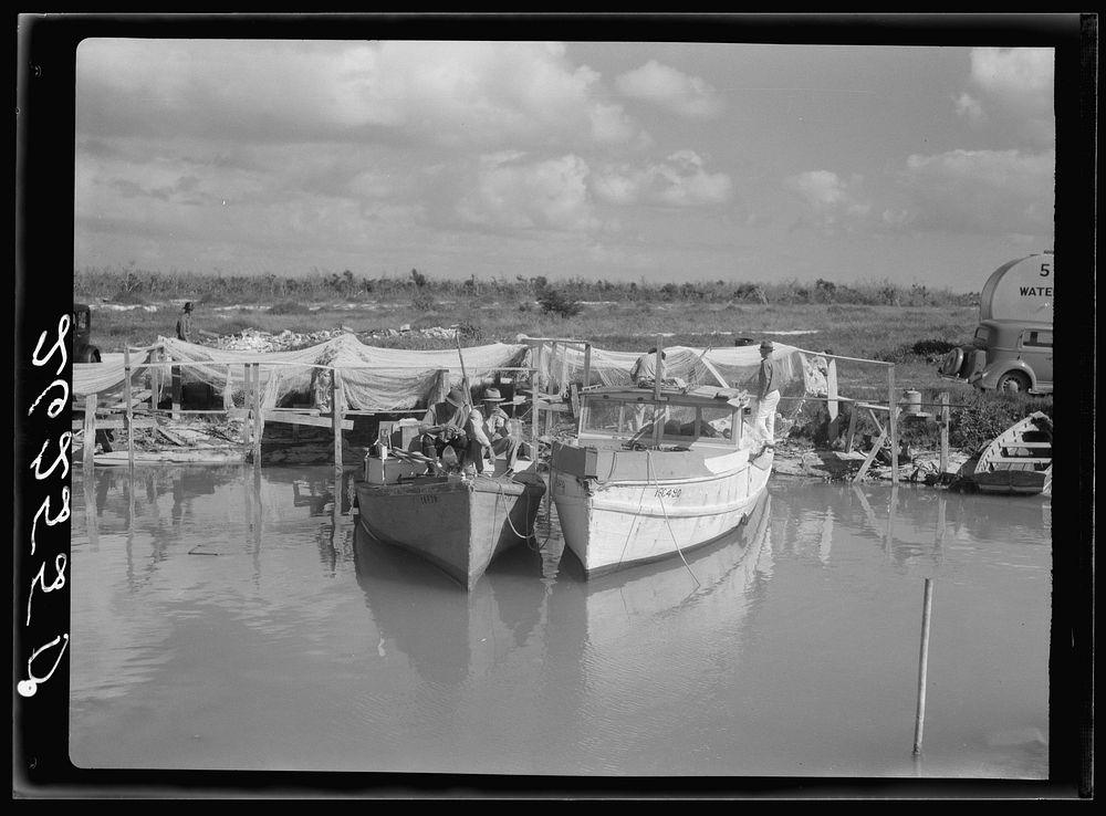 Fishing wharf. Lower Matecumbe Key, Florida. Sourced from the Library of Congress.