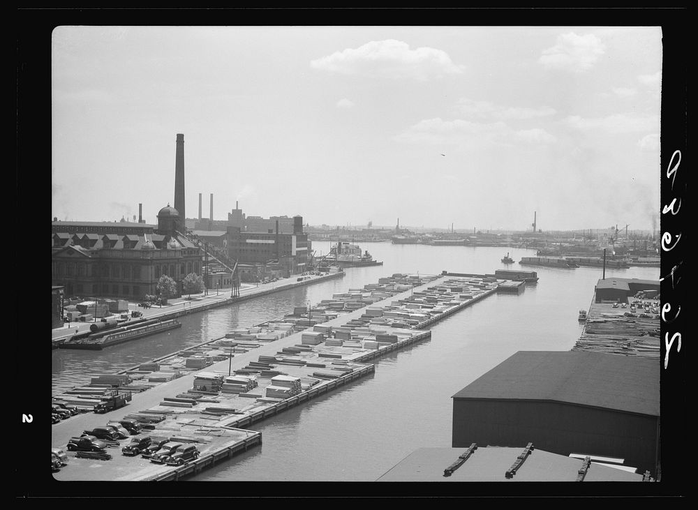 Waterfront. Baltimore, Maryland. Sourced from the Library of Congress.