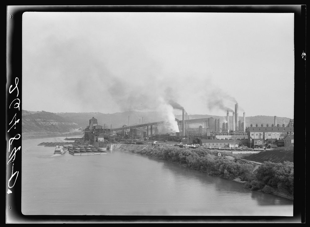 Steel plant on Monongahela River. Clairton, Pennsylvania. Sourced from the Library of Congress.