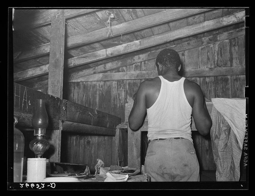 [Untitled photo, possibly related to: Migrant potato pickers' dinner. Monmouth County, New Jersey]. Sourced from the Library…