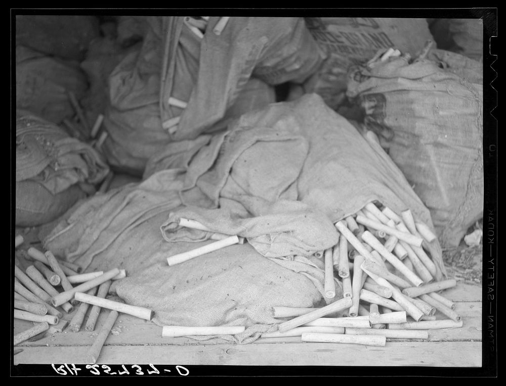 Bobbins made at lumber mill. Lowell, Vermont. Sourced from the Library of Congress.