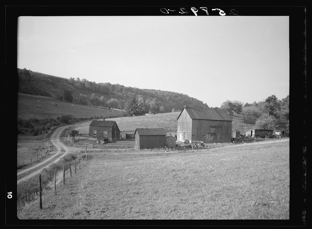 Farm of John Holling. Member of the Otsego Forest Products Coop. Otsego County, New York. Sourced from the Library of…