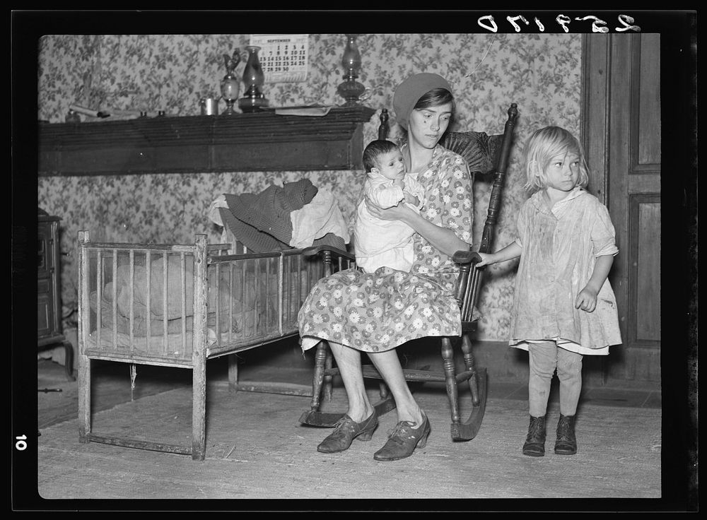 Wife and children of Ellery Shufelt. Albany County, New York. Sourced from the Library of Congress.