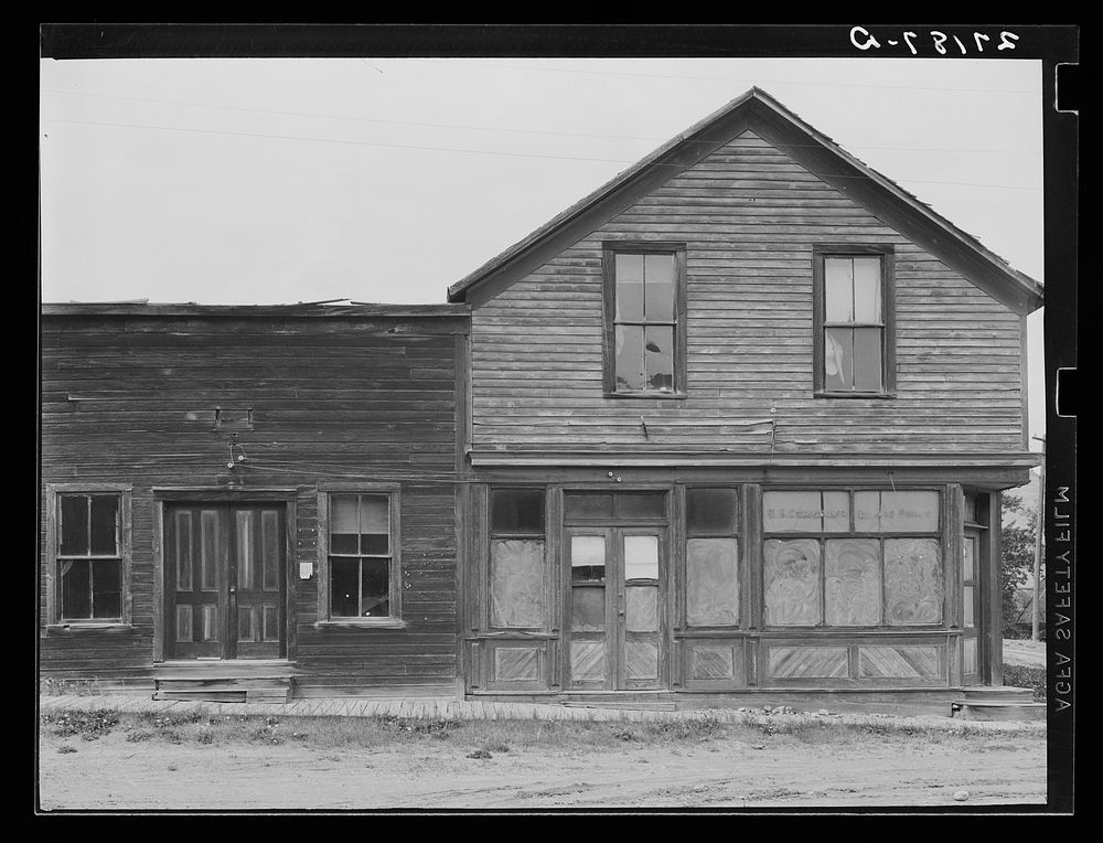 Abandoned United States Assay Office. Pony, Montana. Sourced from the Library of Congress.