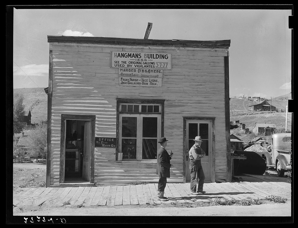Hangmans building. Virginia City, Montana. Sourced from the Library of Congress.
