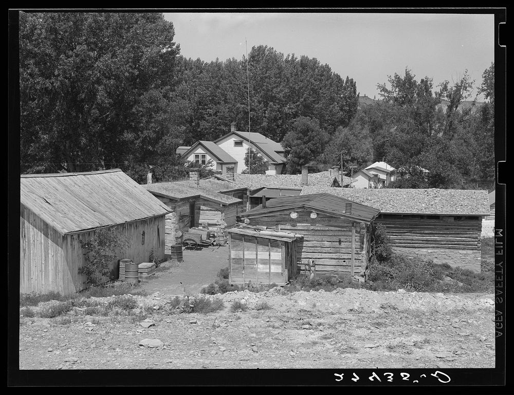 Bunkhouse, sheds and main house. Quarter Circle U Ranch, Montana. Sourced from the Library of Congress.
