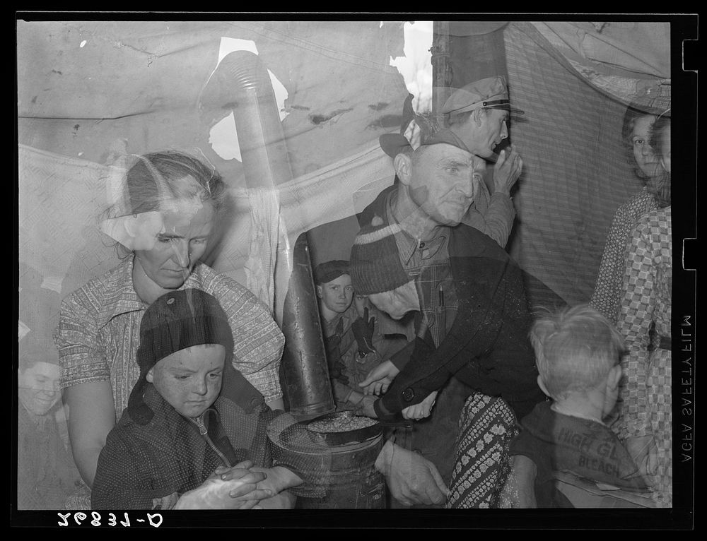 [Untitled photo, possibly related to: Evicted sharecroppers along Highway Number 60. New Madrid County, Missouri]. Sourced…