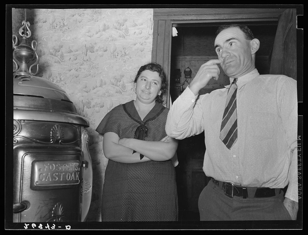 [Untitled photo, possibly related to: Wife of WPA (Works Progress Administration) worker. Bush, Illinois]. Sourced from the…