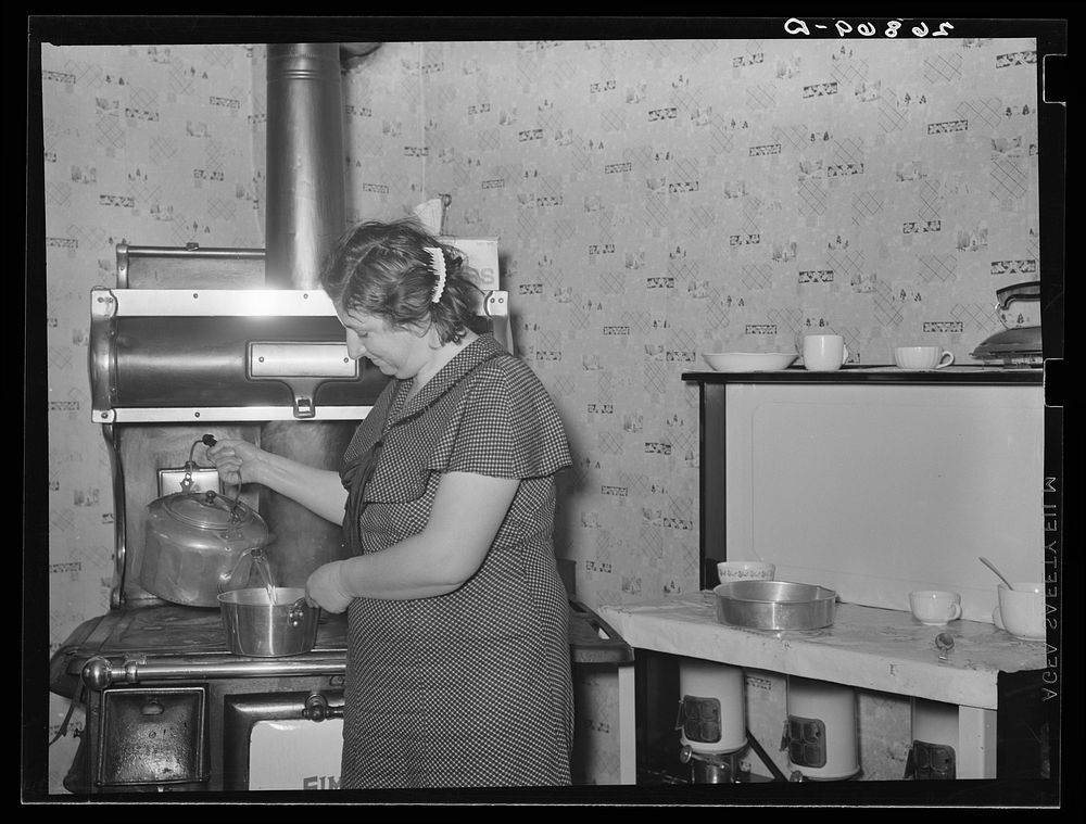 Wife of WPA (Works Progress Administration) worker. Bush, Illinois. Sourced from the Library of Congress.