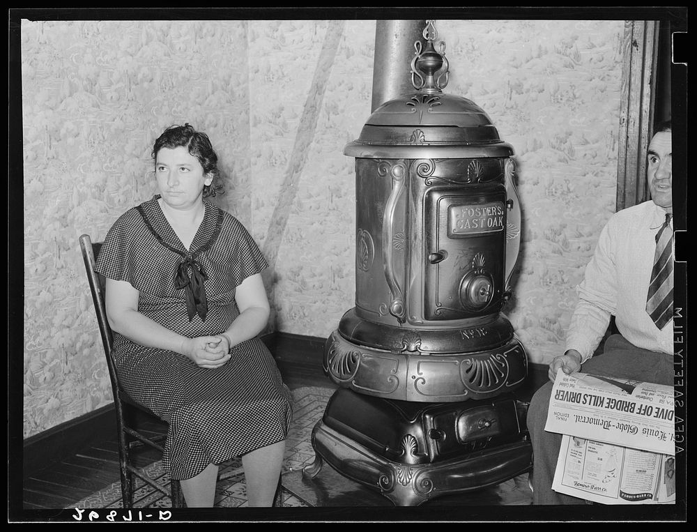 Wife of WPA (Works Progress Administration) worker. Bush, Illinois. Sourced from the Library of Congress.