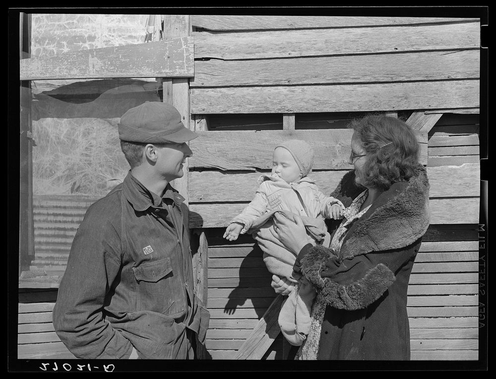 [Untitled photo, possibly related to: Rehabilitation Administration client's wife and children. Gallatin County, Illinois.…