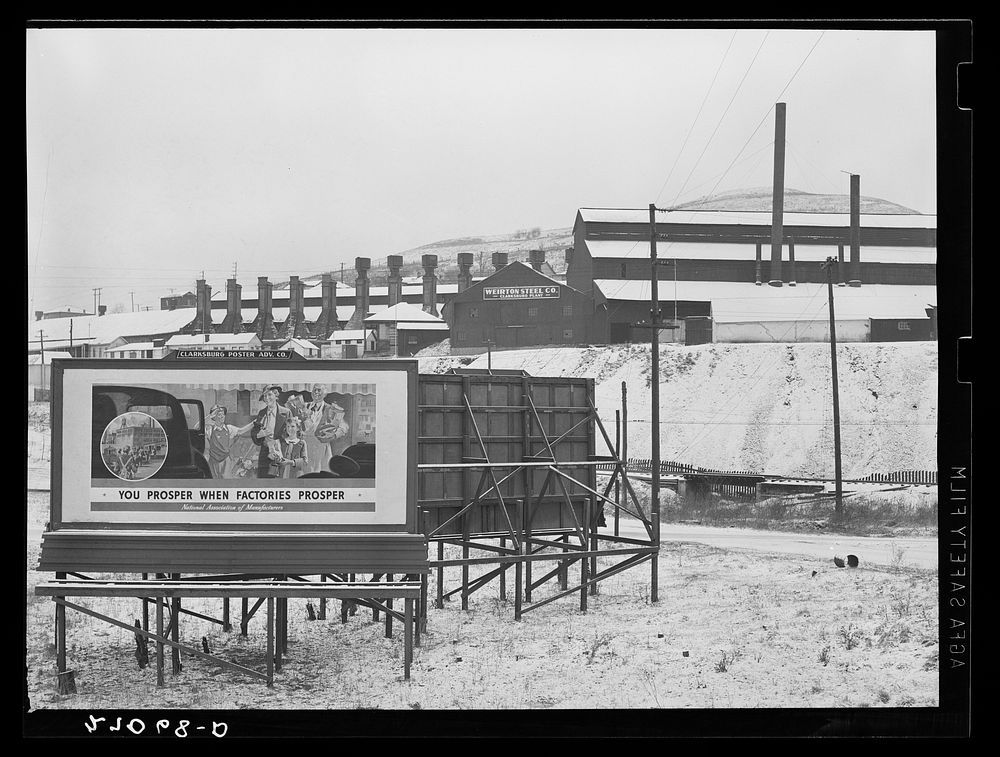 Steel plant not running. Clarksburg, West Virginia. Sourced from the Library of Congress.