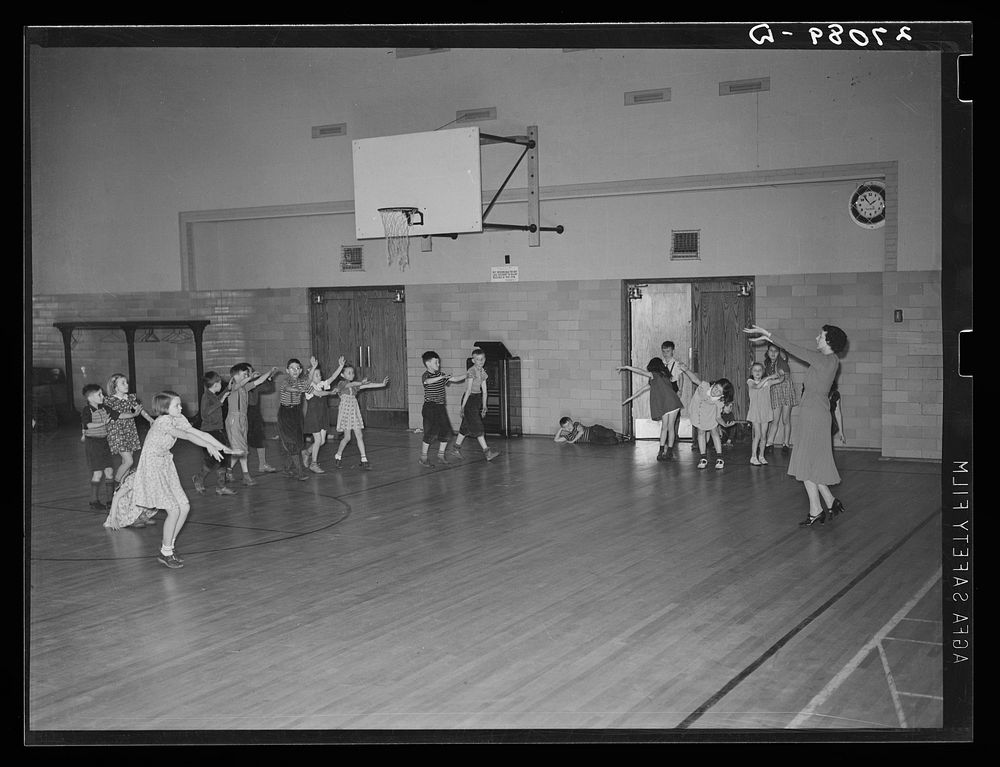 Gymnasium. Greenbelt, Maryland. Sourced from the Library of Congress.
