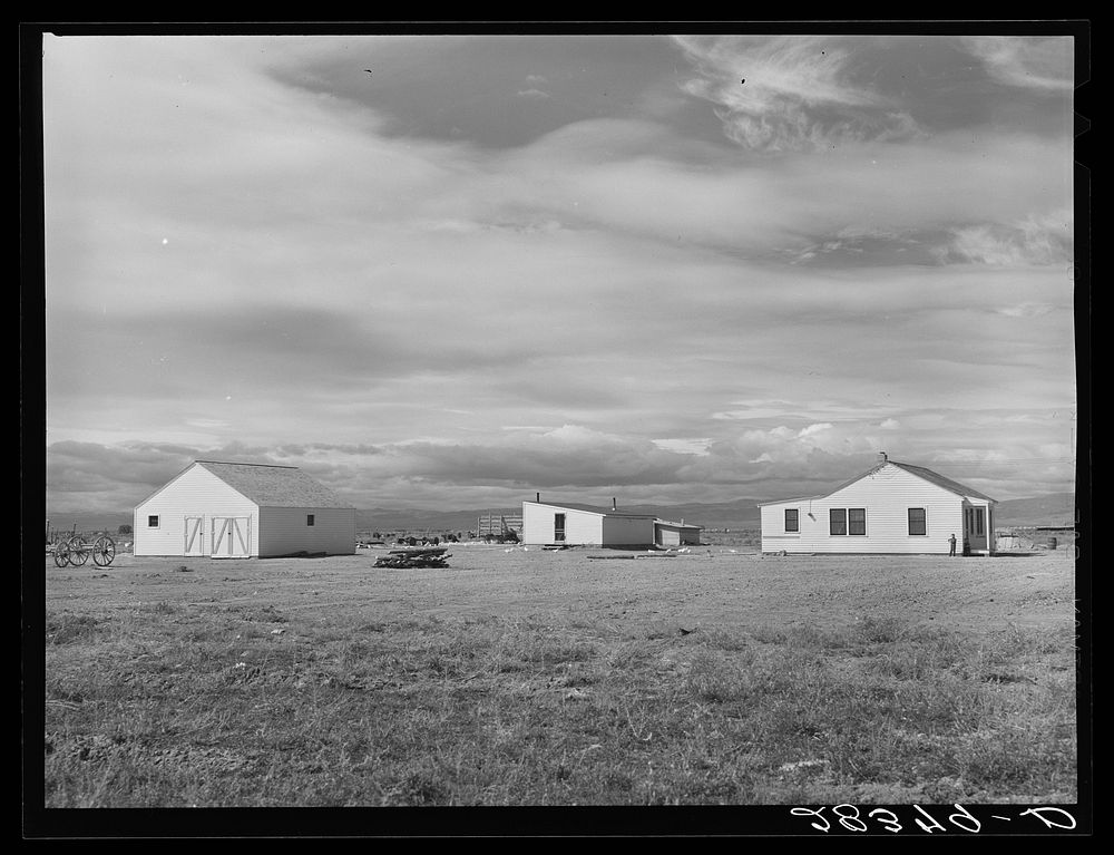 Resettlement farmstead. San Luis Valley Farms, Colorado. Sourced from the Library of Congress.