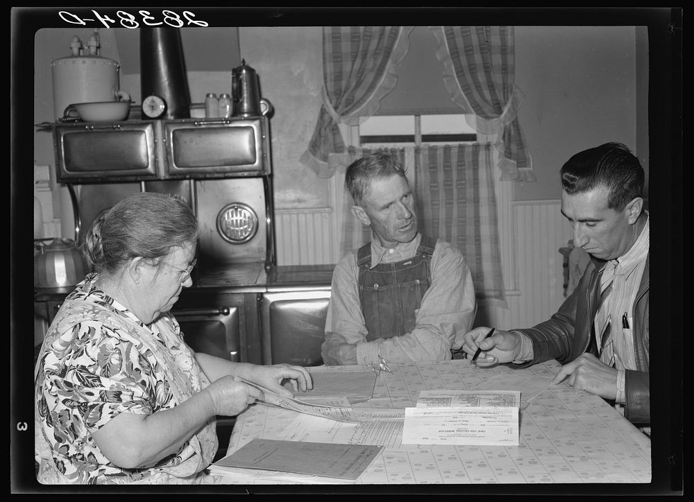 Mr. and Mrs. Milton Robinson with FSA (Farm Security Administration) supervisor. Weld County, Colorado. Sourced from the…