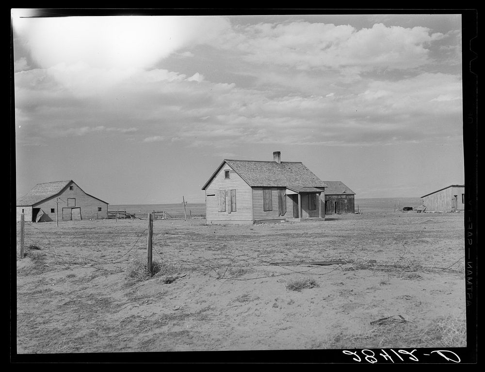 Farm abandoned because of continuous crop failures. Weld County, Colorado. Sourced from the Library of Congress.