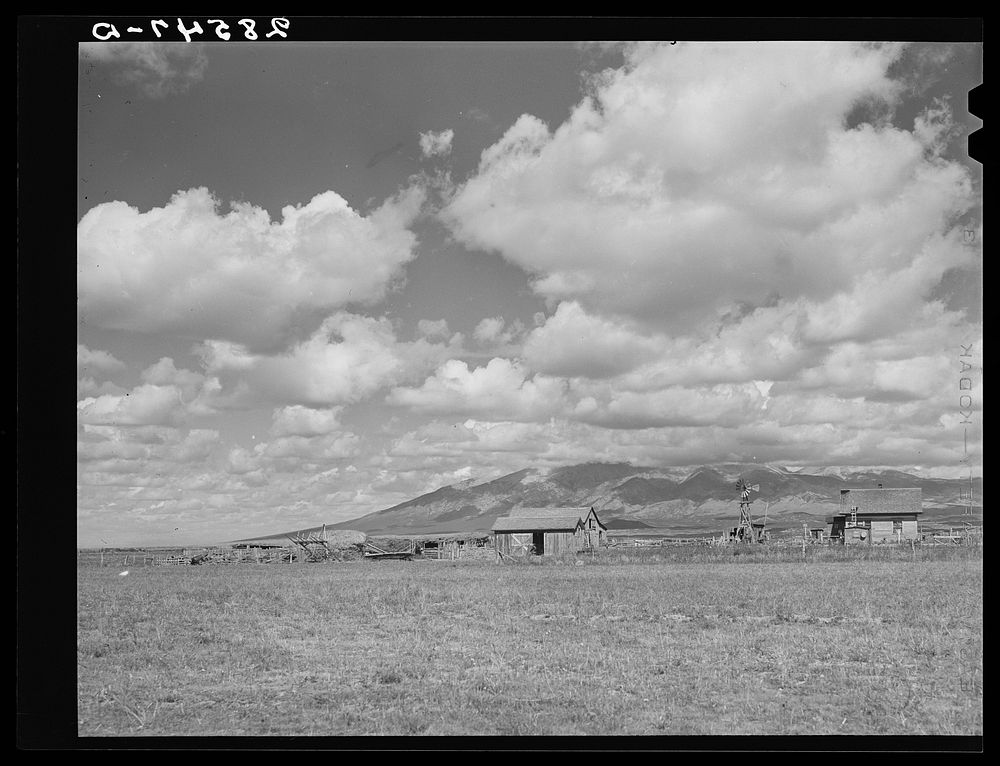 Farmstead. San Luis Valley Farms, Colorado. Sourced from the Library of Congress.