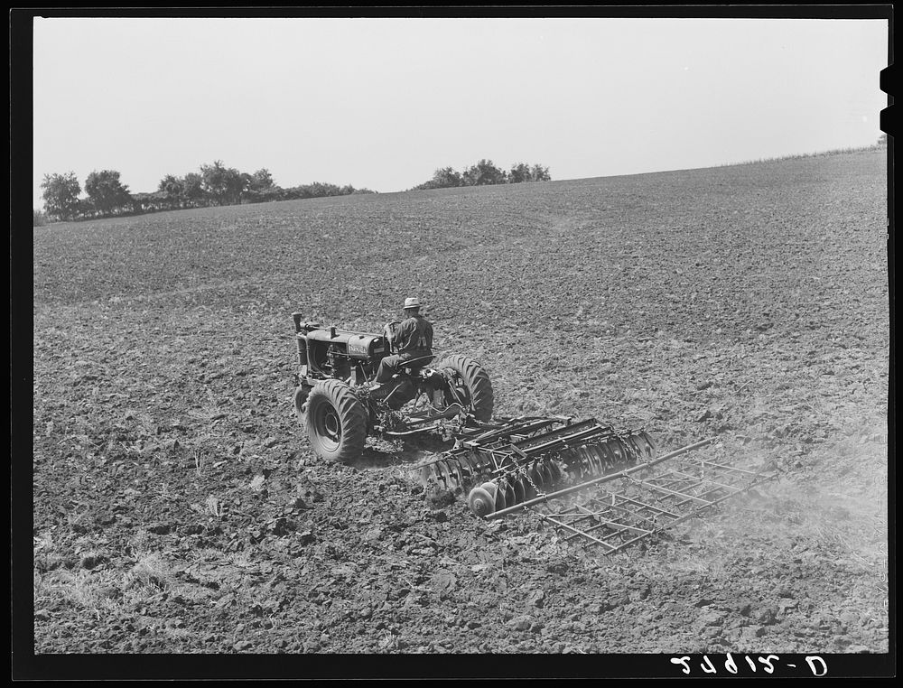 Pulling disc and harrow plowed Free Photo rawpixel