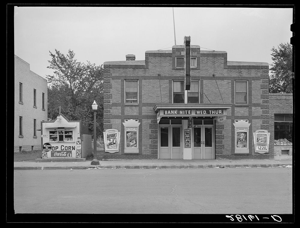 Motion picture theatre. Farmington, Minnesota. Sourced from the Library of Congress.