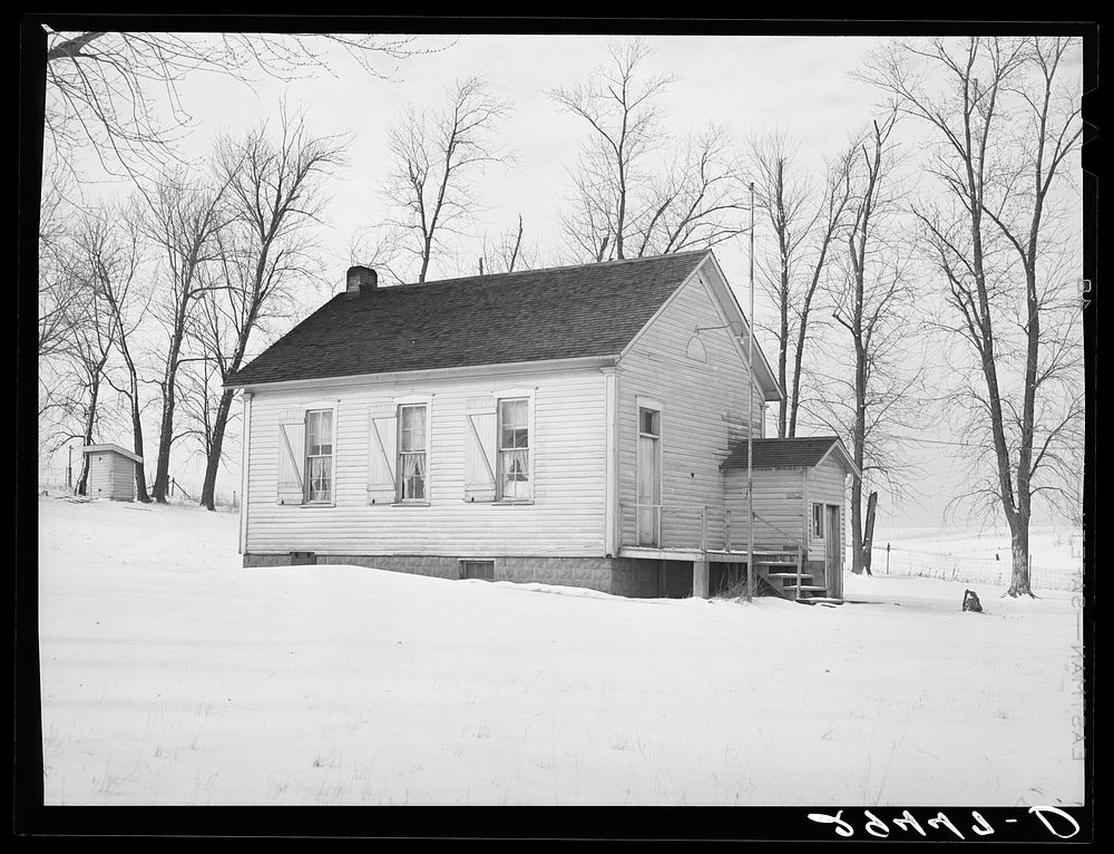 Schoolhouse. Marshall County, Iowa. Sourced from the Library of Congress.