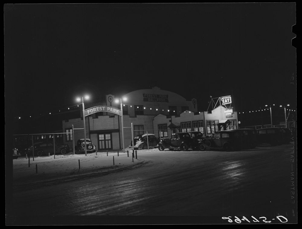 Dance hall, Saturday night. Marshalltown, Iowa. Sourced from the Library of Congress.