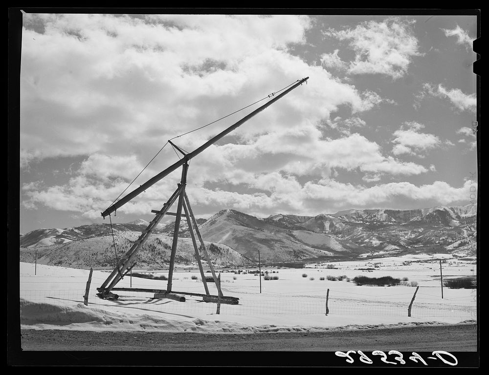 Hay stacker. Summit County, Utah. Sourced from the Library of Congress.