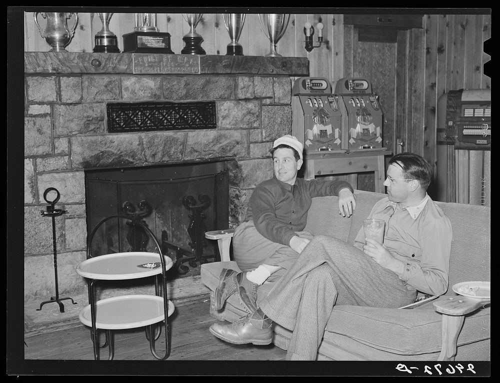 Golfers in club house. Reno, Nevada. Sourced from the Library of Congress.