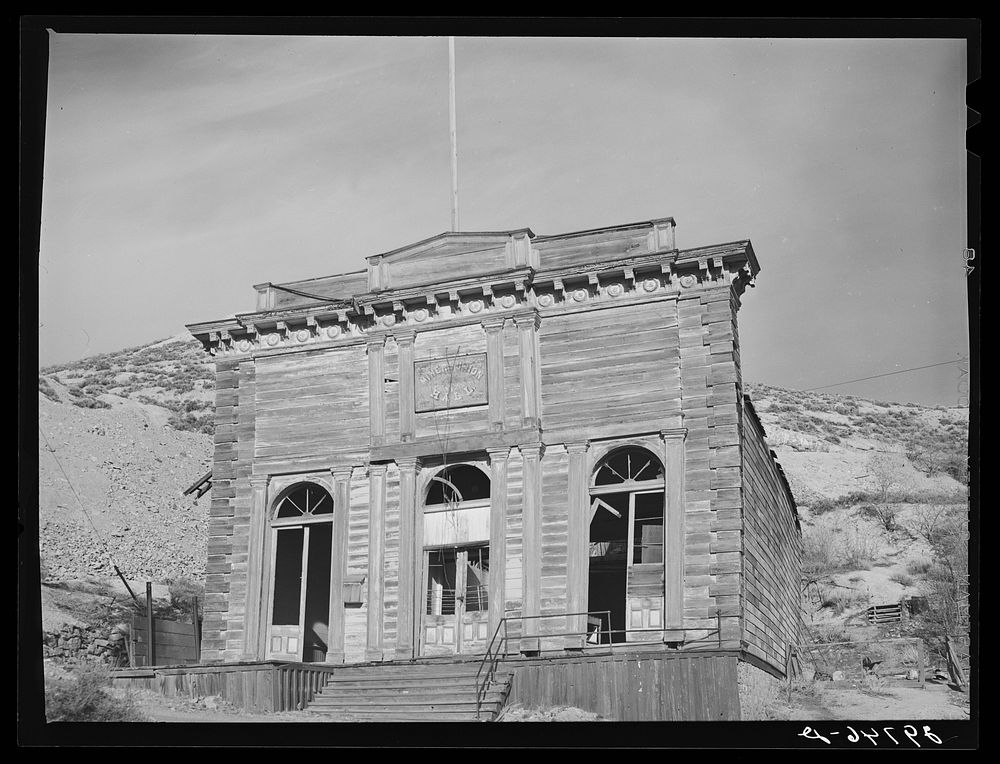Miners' union hall. Silver City [i.e. Gold Hill], Nevada. Sourced from the Library of Congress.