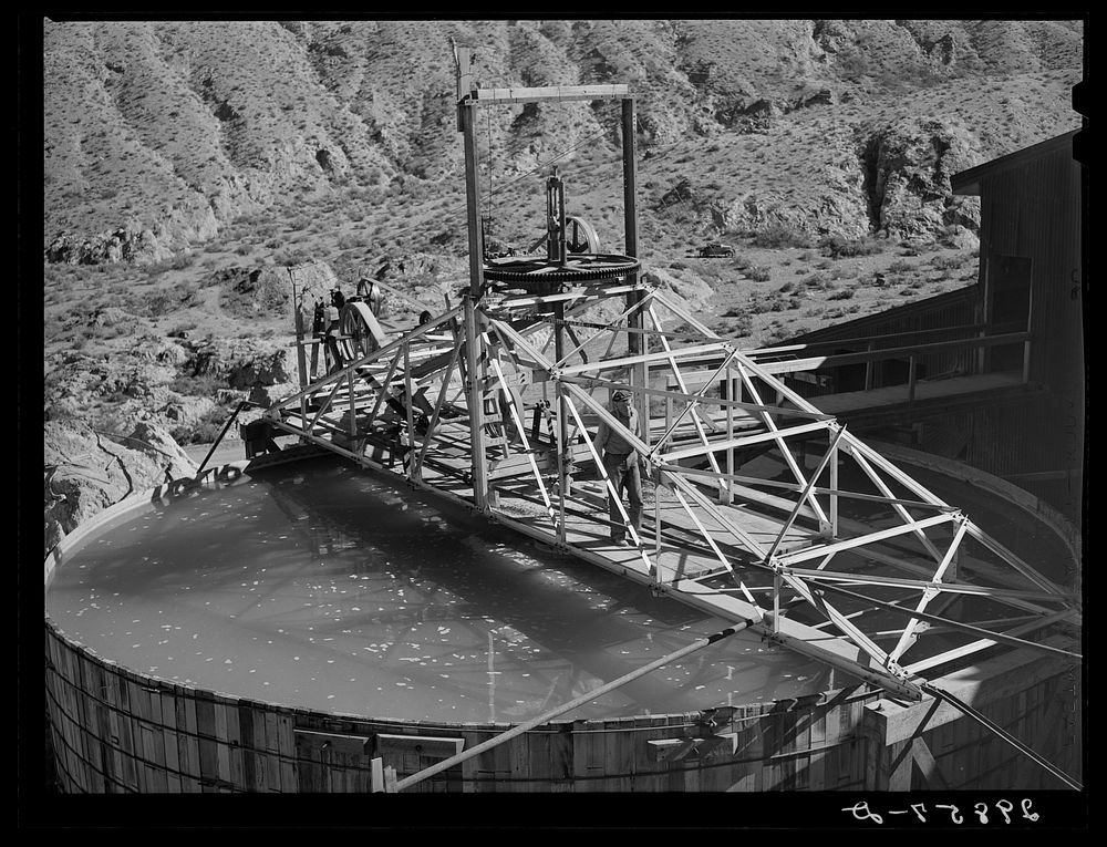 Tank used in purifying gold and silver ore. El Dorado Canyon, Clark County, Nevada. Sourced from the Library of Congress.