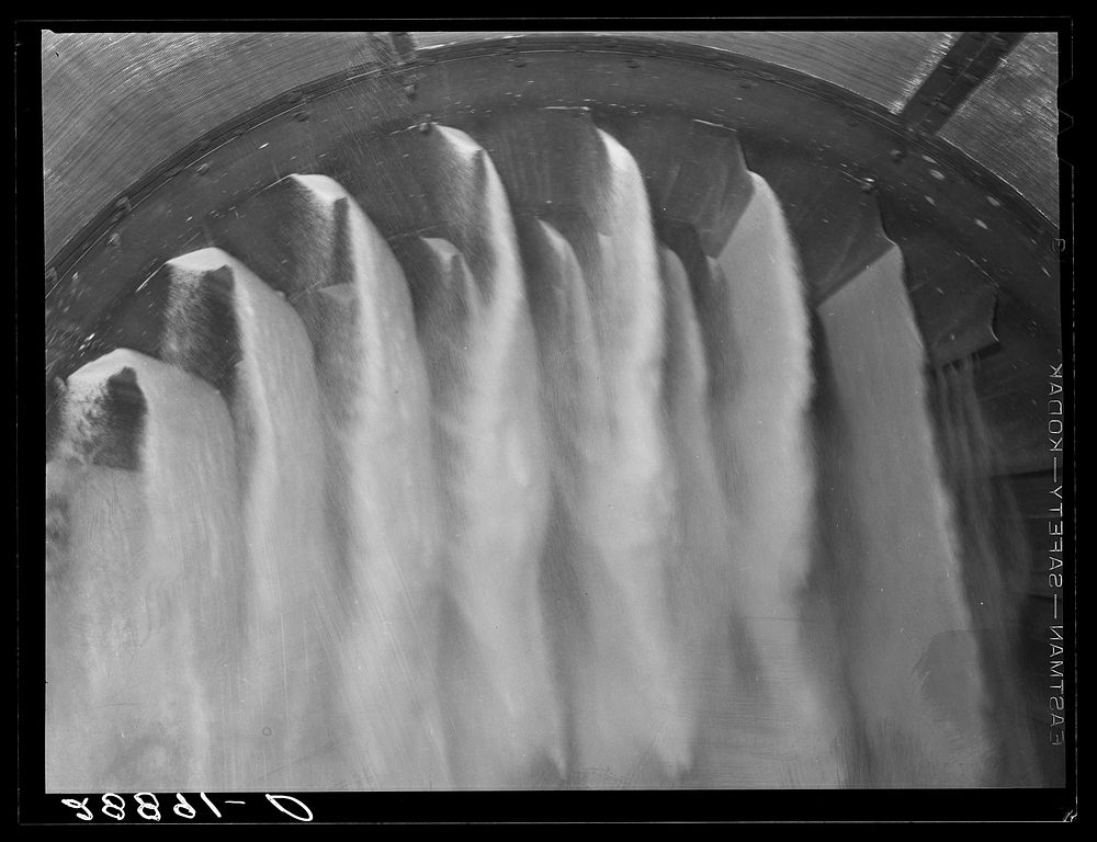 Interior of granulating machine. Sugar beet factory. Brighton, Colorado. Sourced from the Library of Congress.