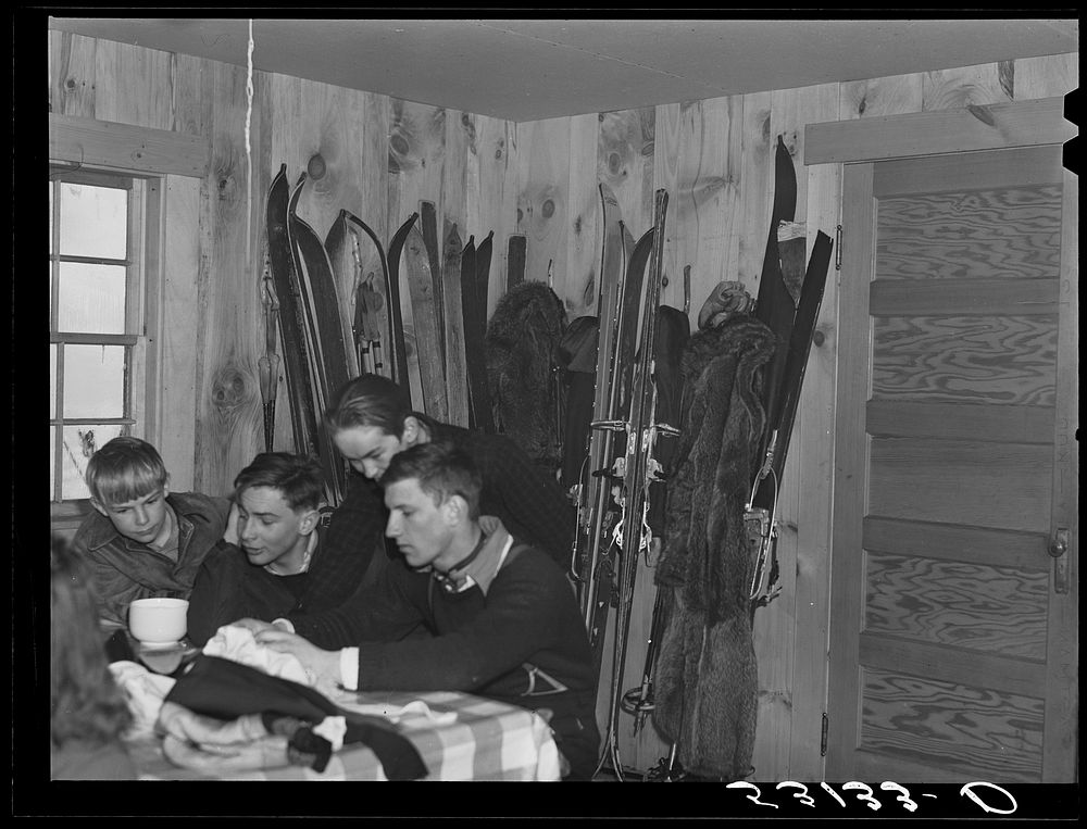 [Untitled photo, possibly related to: Weekend skiers, often from New York, can get warm and dry and refreshments in ski hut…