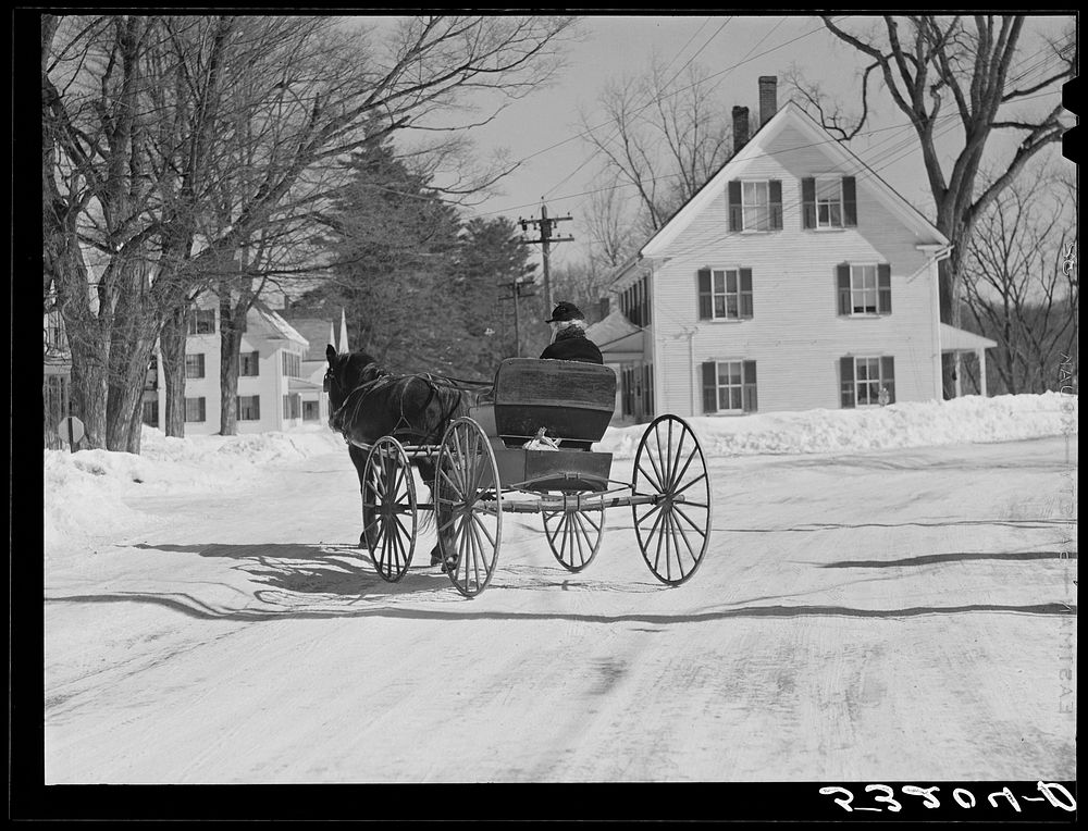 Going to town. Woodstock, Vermont. Sourced from the Library of Congress.