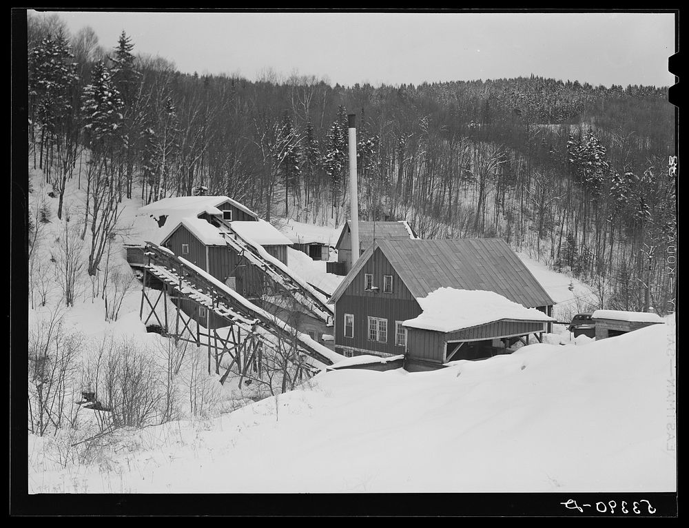 Woodworking plant near South Tamworth. New Hampshire. Sourced from the Library of Congress.