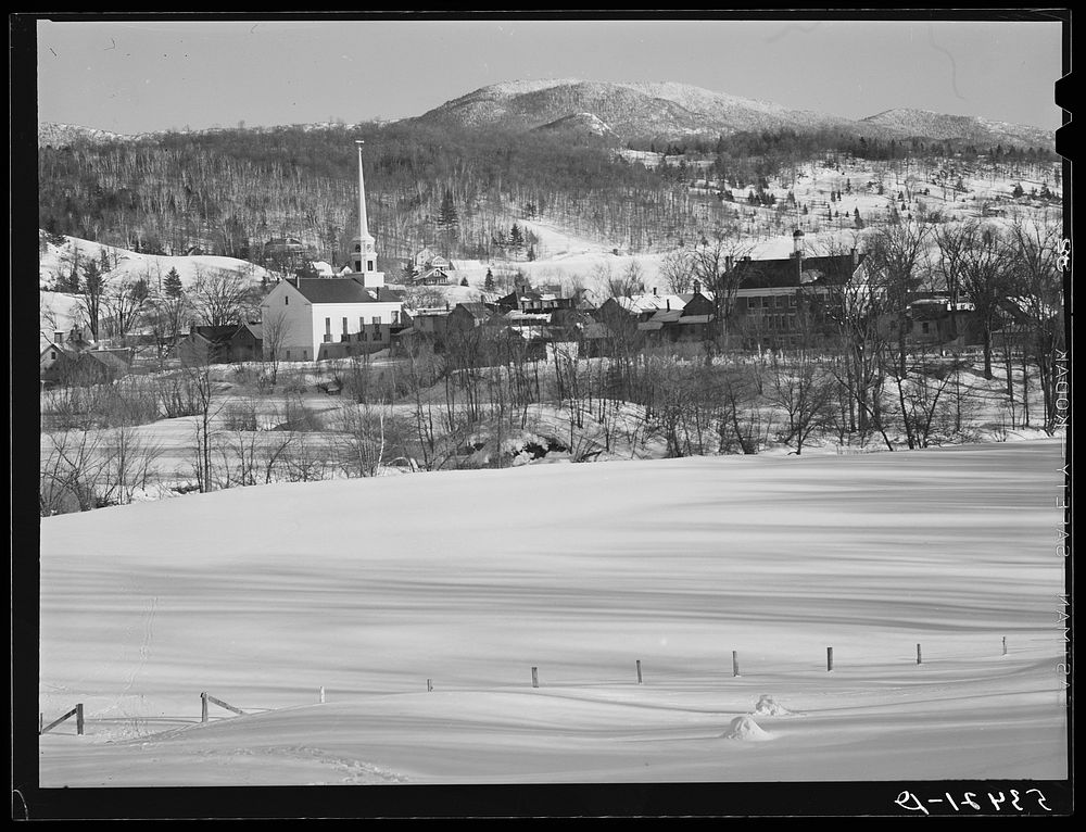 Town of Stowe, Vermont. Sourced from the Library of Congress.