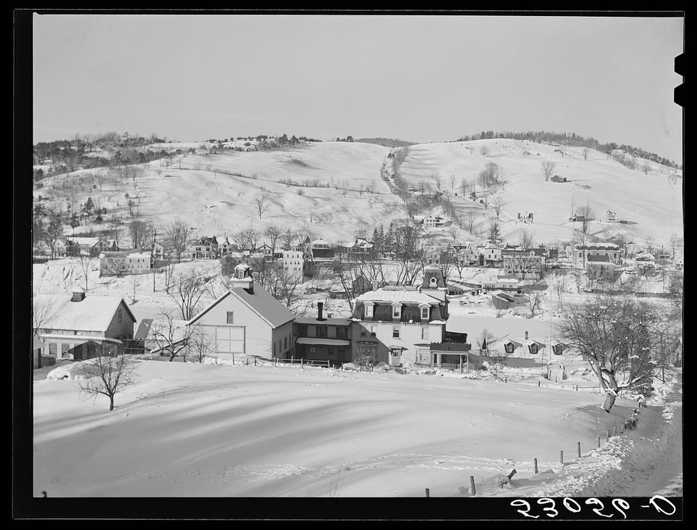 West Hartford on White River. Vermont. Sourced from the Library of Congress.