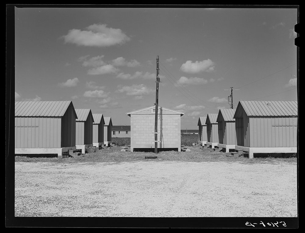 Isolation unit for contagious diseases at Osceola migratory labor camps. Belle Glade, Florida. Sourced from the Library of…