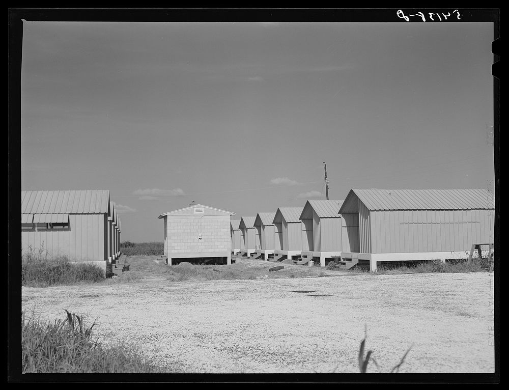 [Untitled photo, possibly related to: Isolation unit shelters for contagious diseases at Okeechobee migratory labor camp.…