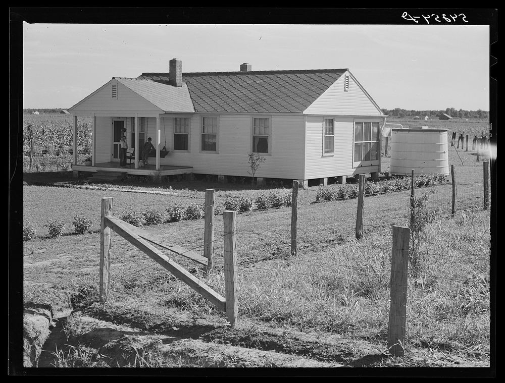 [Untitled photo, possibly related to: Home with covered cistern for water and fenced garden on Terrebonne Project.…