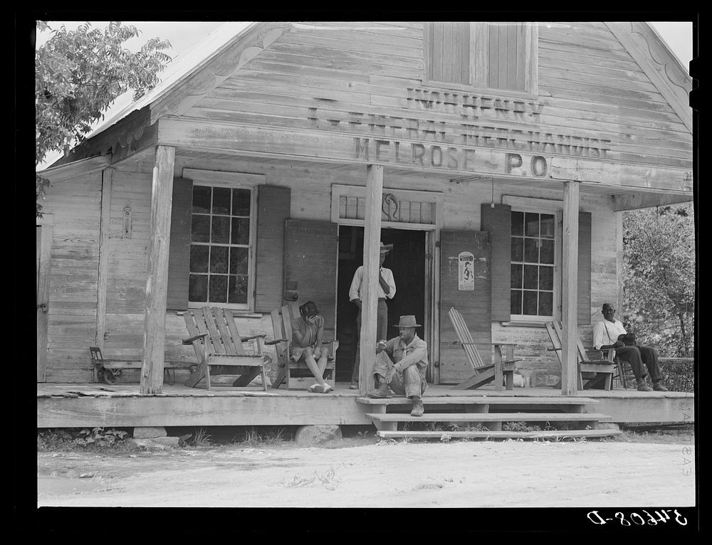 Melrose, Natchitoches Parish, Louisiana. Old store on John Henry cotton plantation, originally called Yucca Plantation (from…