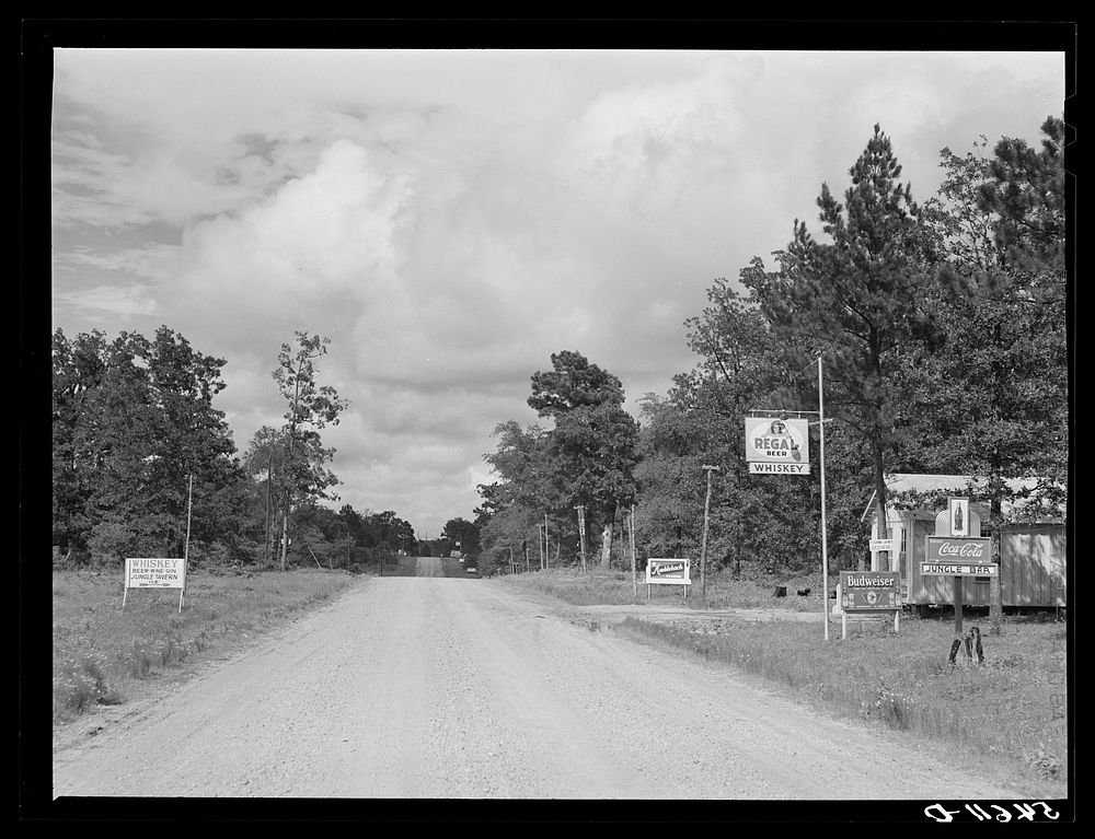 [Untitled photo, possibly related to: Bar and store on country road to Black Lake near Natchitoches, Louisiana]. Sourced…
