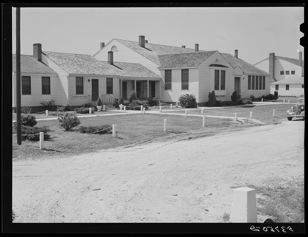[Untitled photo, possibly related to: Community building. Plum Bayou Project, Arkansas (see general caption)]. Sourced from…