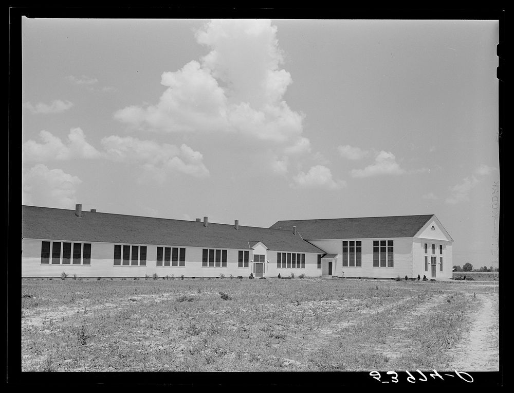 School and community building. Transylvania Project, Louisiana. Sourced from the Library of Congress.