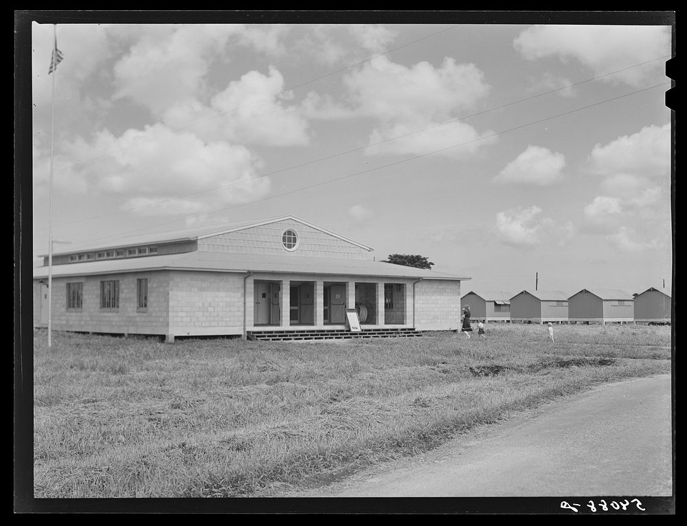 [Untitled photo, possibly related to: Children leaving health clinic after getting typhoid antitoxin shots at Osceola…
