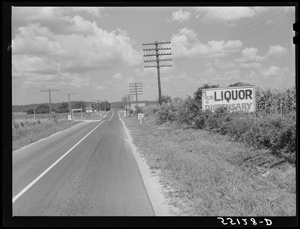 Signs advertising liquor stores are seen frequently along all Kentucky highways. South of Bardstown. Sourced from the…